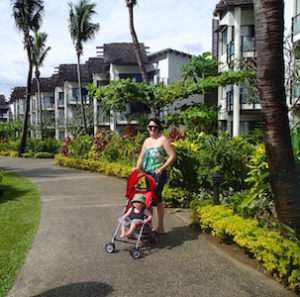My friend Hana on our many walks at Sheraton Resort, Denaru